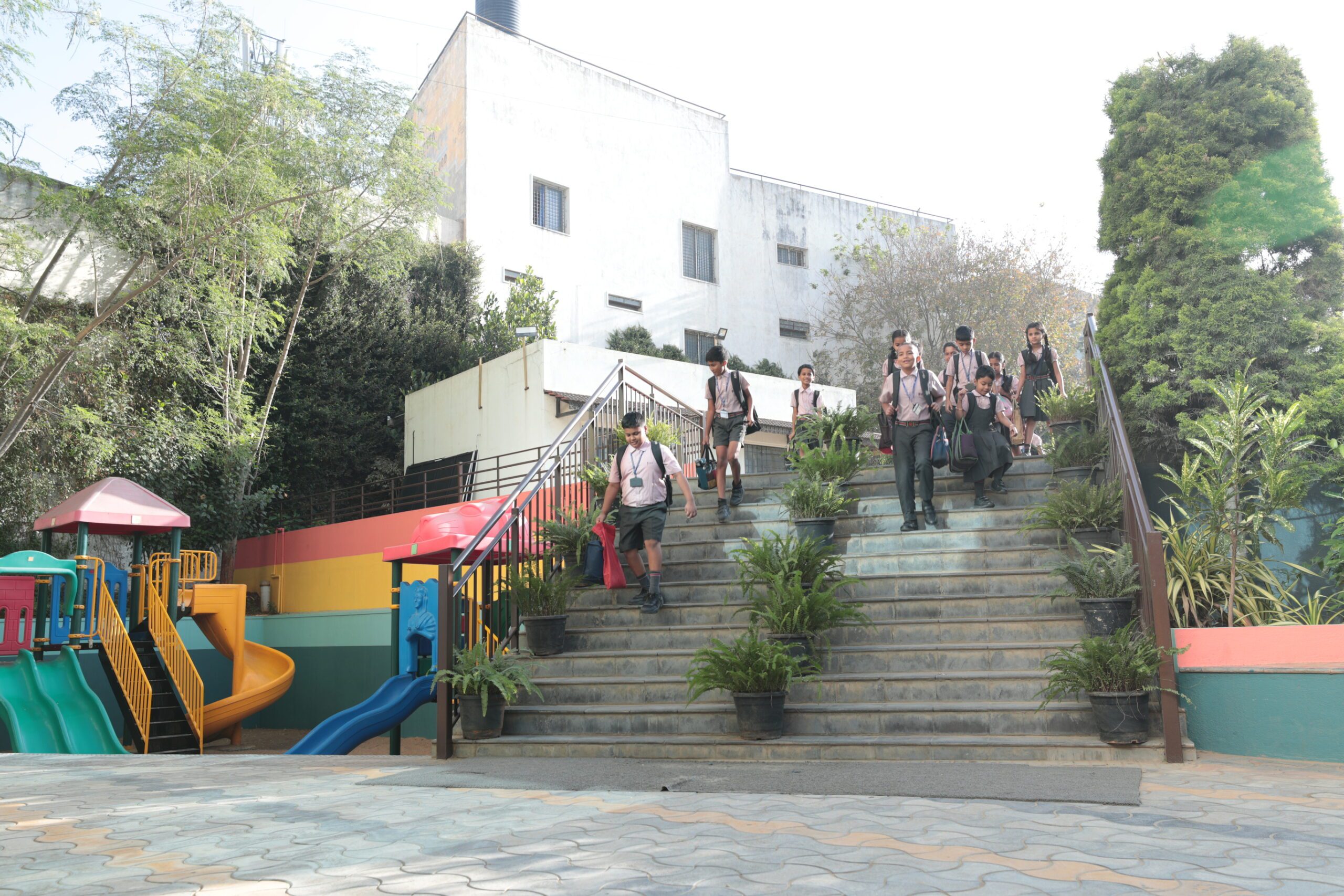 Best CBSE school in Bangalore IKV school campus view showcasing green and safe environment