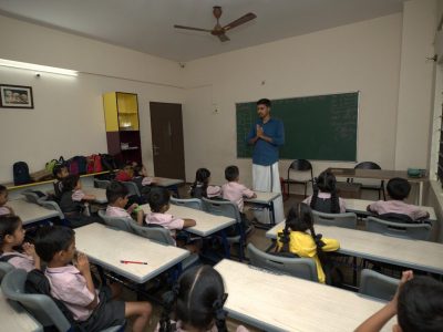 IKV CBSE School teacher standing in class room