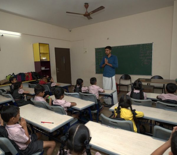 IKV CBSE School teacher standing in class room